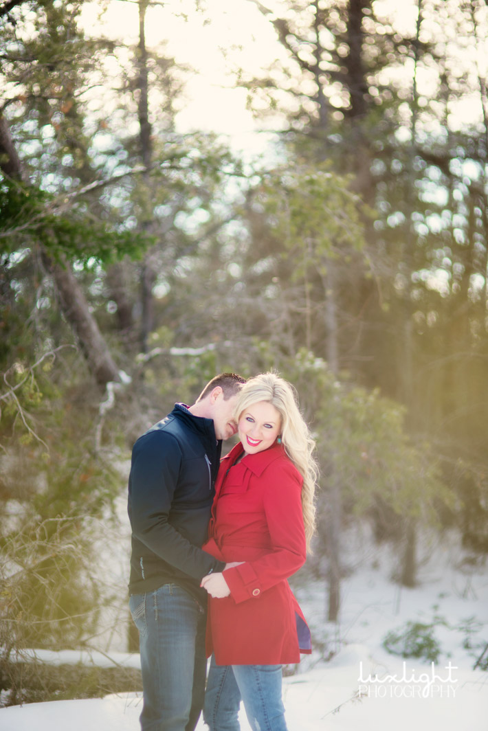 beautiful idea for winter engagement photo