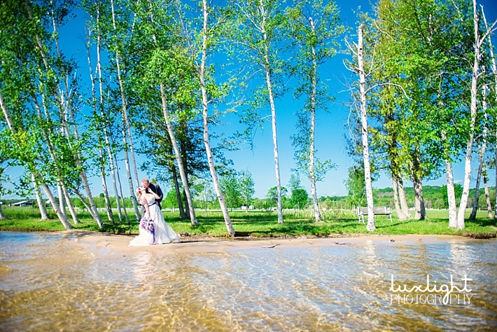 northern michigan wedding at lake