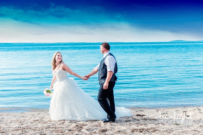 beach wedding photography in Traverse City Michigan 
