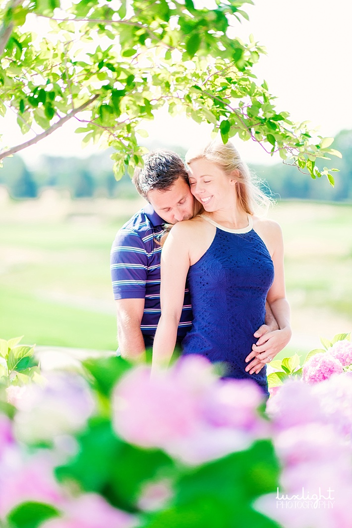 engagement photography in wild flowers 