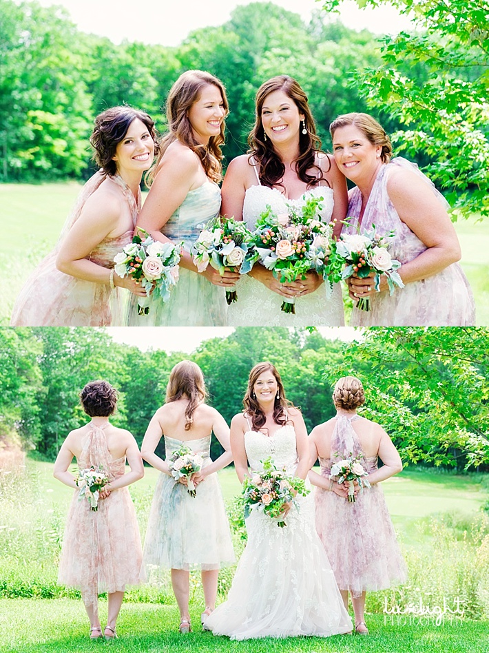 bridal party candid laughter 