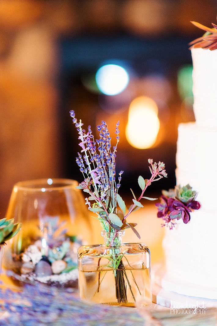 lavender table accents 