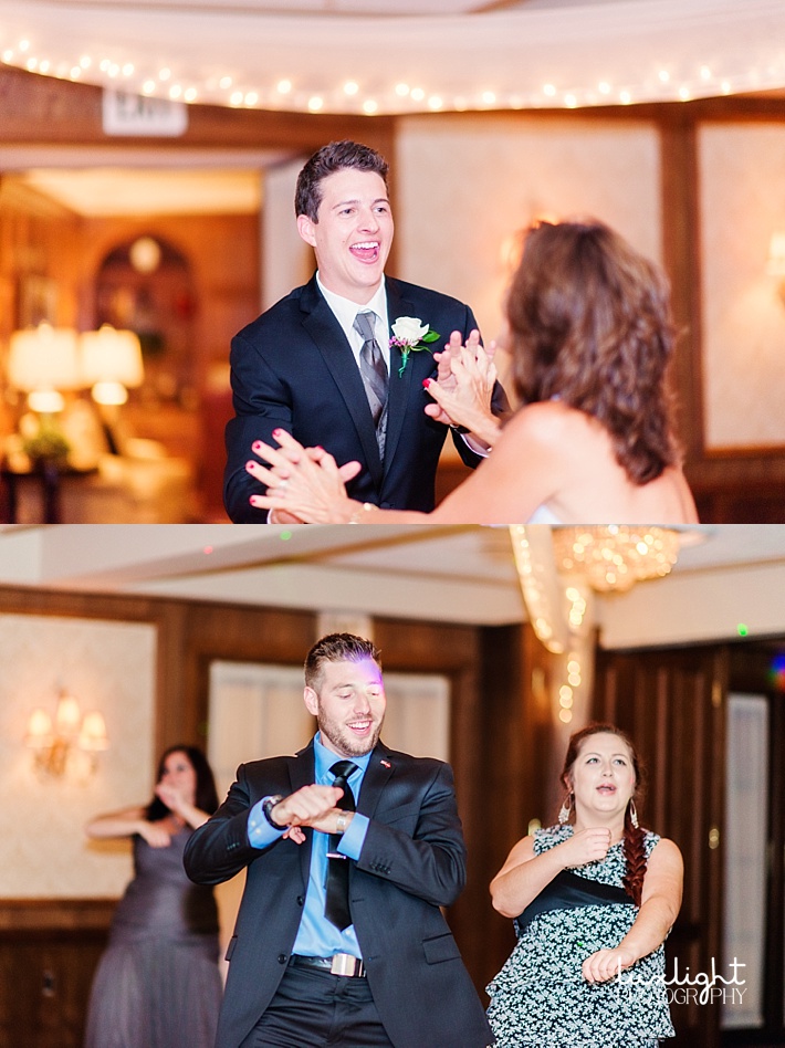 guests dancing at wedding