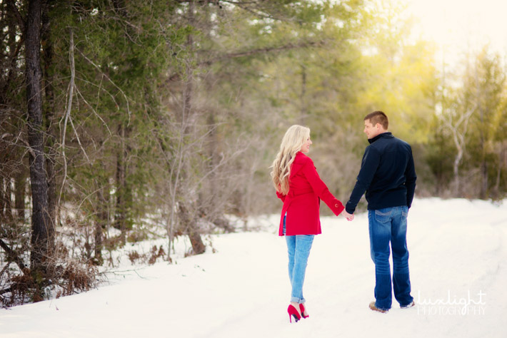 fun engagement photo idea for a winter session