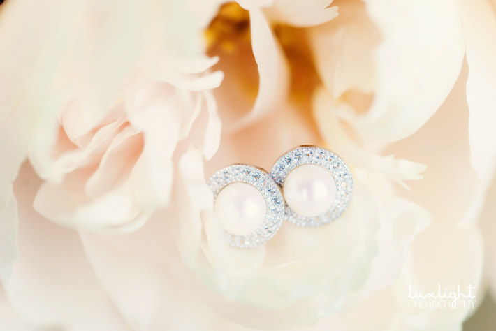 Round circle diamond earrings 