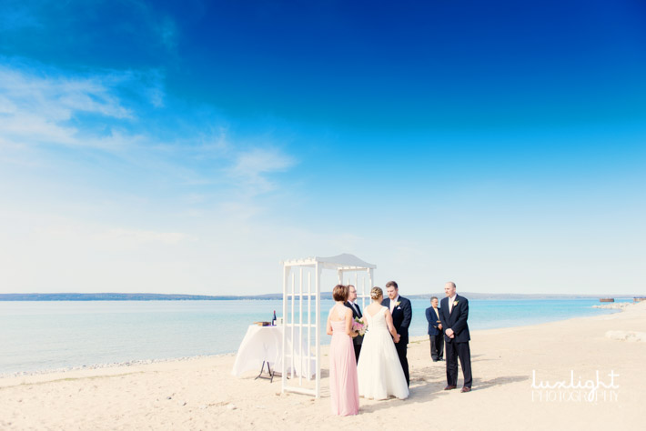 Beach summer wedding at Bay Harbor Michigan