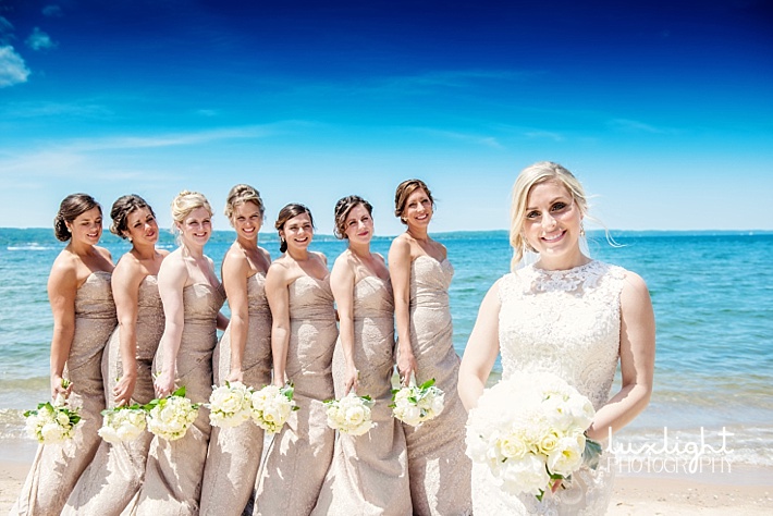 Bride and Brides maids beach 