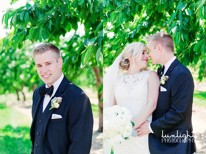 wedding portraiture cherry trees  