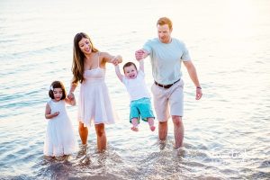 adorable family photography in lake michigan