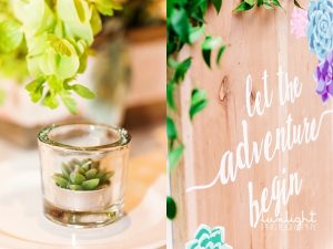 DIY succulent wedding decor