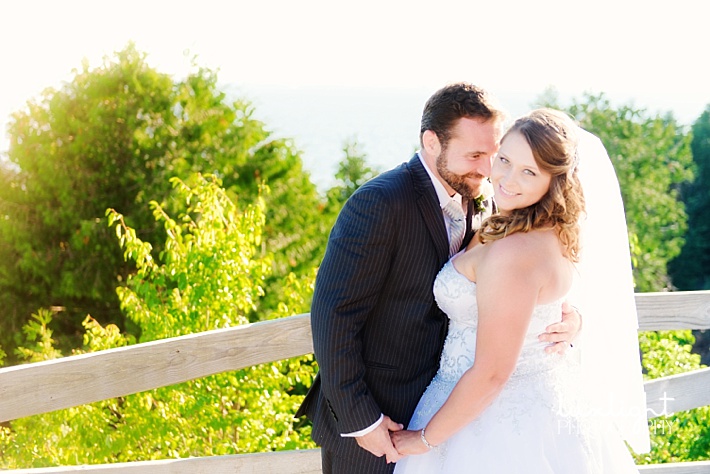 wedding photography overlooking lake michigan 