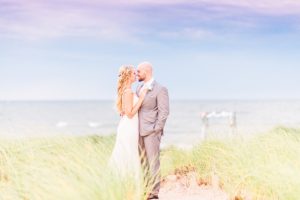 summer beach wedding photography on lake michigan in grand haven michigan