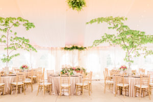 reception decor ideas for a tented wedding