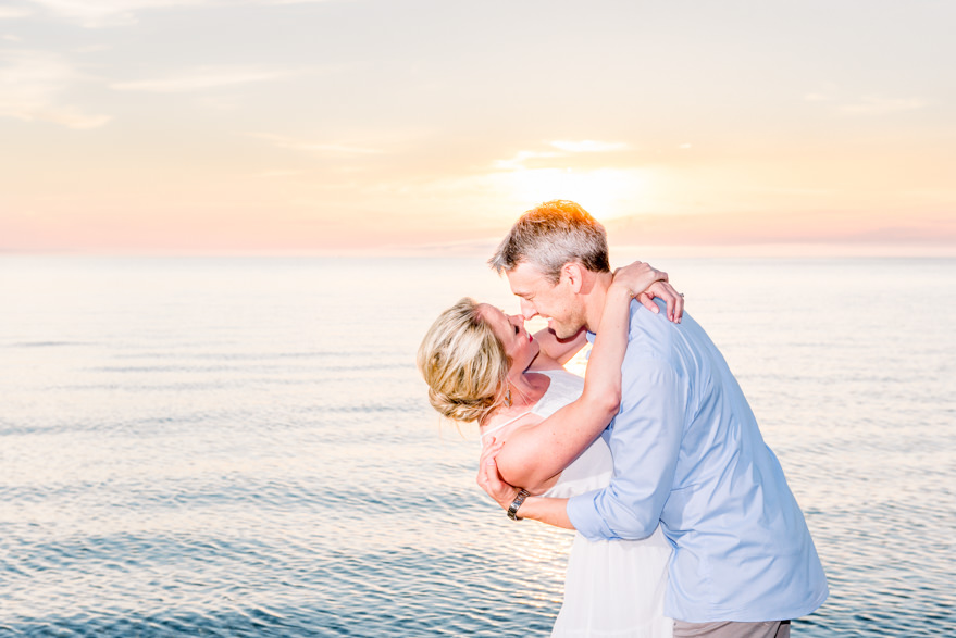Summer beach engagement photography